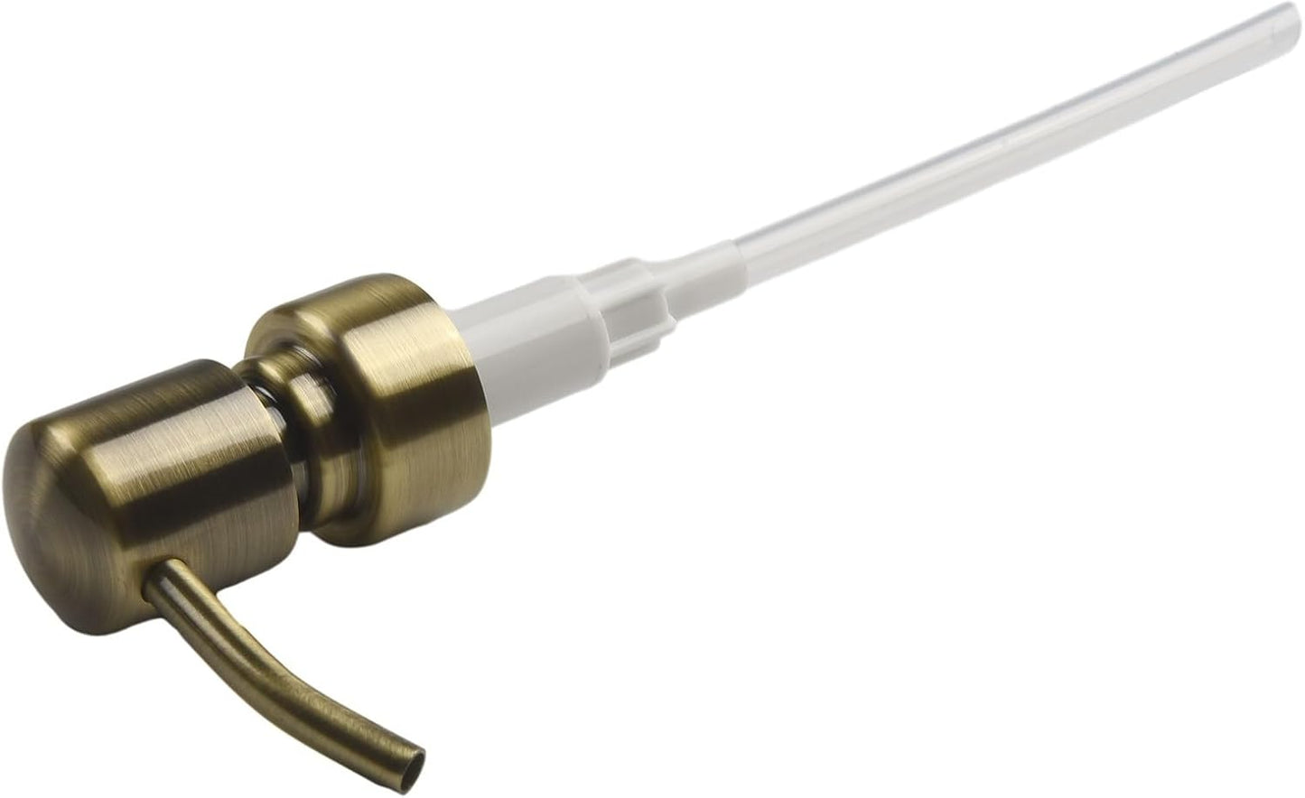 Metal Soap Dispenser Pump Head Replacement Pump for Your Soap or Lotion Dispenser, 304 Stainless Steel Replacement Pump for Liquid Hand Soap Dispensers(Bronze)