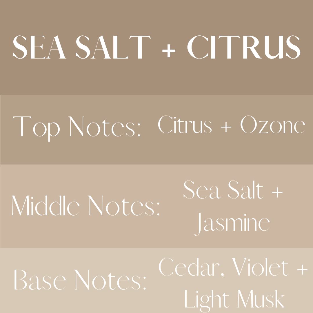 River Birch Sea Salt + Citrus Scented Linen and Room Spray | Home Fragrance | 4 oz Glass Amber Bottle | Luxury Signature Scent | Handmade in Texas