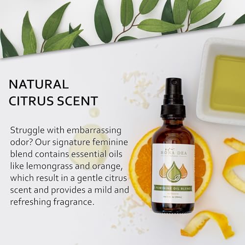 Bona Dea Naturals’ “The Original” All Natural Feminine Deodorant Spray | Intimate Yoni Oil Relief for Vaginal Itch, Odor, & Dryness | 2 oz Spray