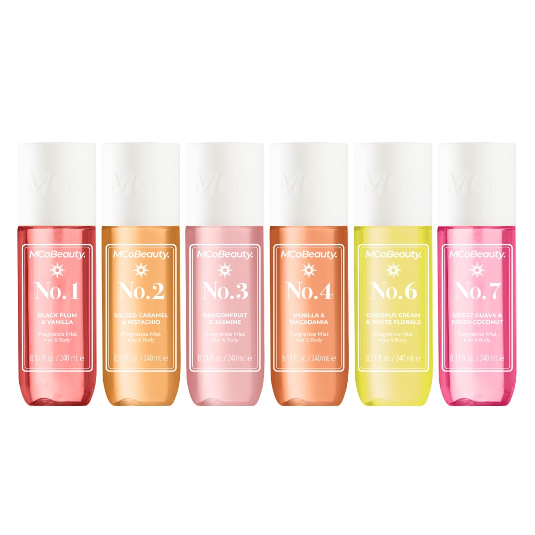 MCoBeauty - Fragrance Mist No. 6 - Light Body and Hair Spray Coconut Cream & White Florals, Tropical Notes for Day or Night - Vegan, Cruelty Free - Gifts for Women, Feminine Spray - 90ml Bottle