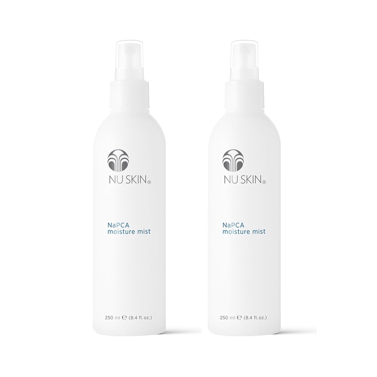 Nu Skin NaPCA Moisture Mist | Revitalizing Moisturizer & Cooling Mist with Hyaluronic Acid | Hydrating Spray for Face, Body & Hair | Sodium PCA for All Skin Types | 8 oz | 2 Pack