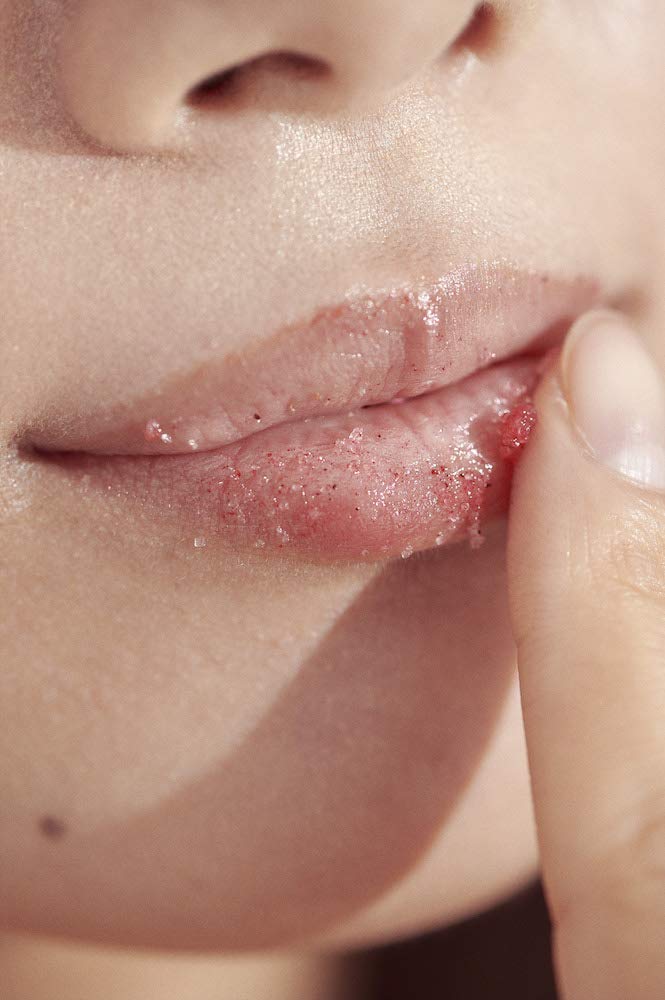 Henné Organics Lip Exfoliator - Natural and Organic Sugar Scrub - Rose Diamonds