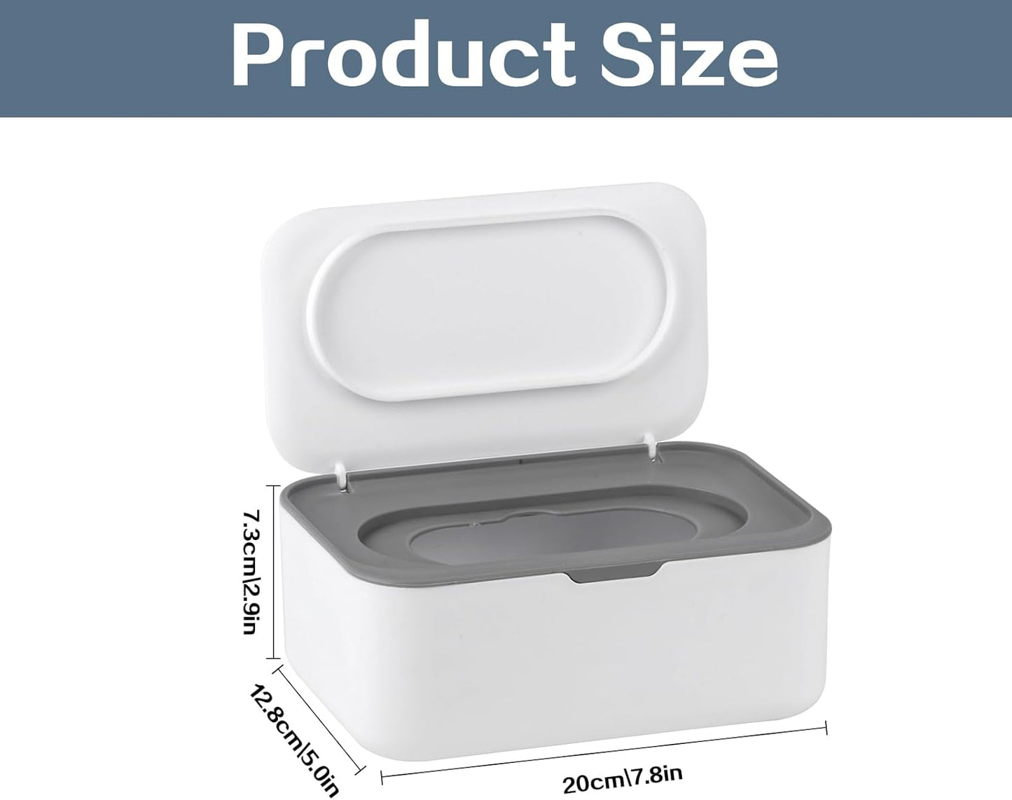 Baby Wipes Dispenser, Wipe Holder for Baby & Adult, Keeps Wet Tissue Fresh,Easy Pull Wipes Pouch Case (1, Gray)