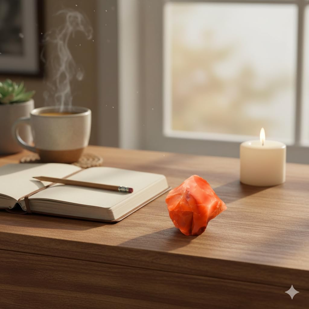 Large 1.25-2.0” Natural Red Carnelian Raw Stone – Healing Crystal for Creativity, Courage & Motivation | 100% Genuine Rough Carnelian Gemstone for Sacral Chakra, Reiki, Meditation & Manifestation