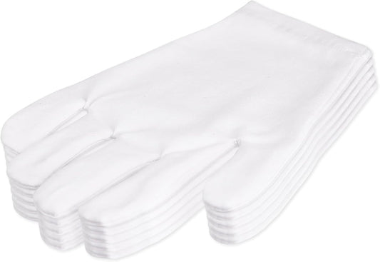 Donfri 6 Pairs White Moisturizing Gloves Overnight Cotton Gloves for SPA, Dry Hands Eczema, Hand Care, Day and Night Healing，Reusable