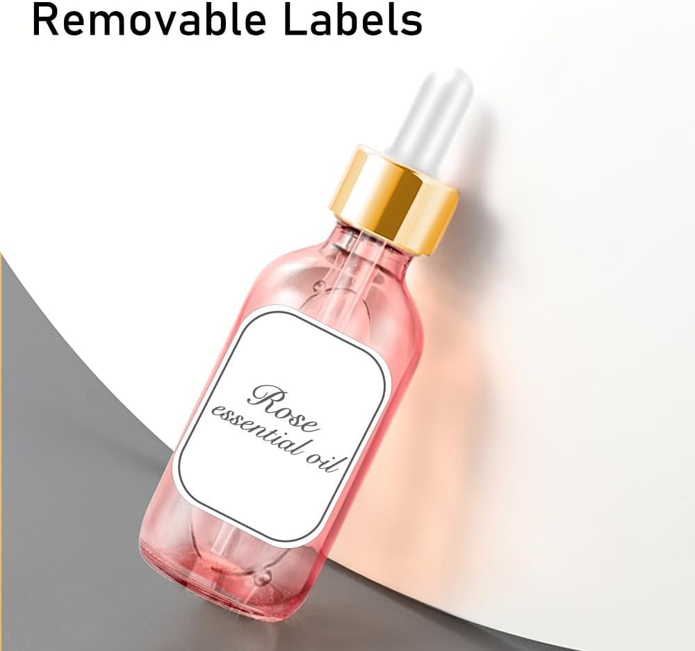 Bumobum Glass Bottle with Dropper, 4 oz Pink Tincture Bottle for Essential Oils with Labels and Funnels, 2 Pack Eye Dropper Bottles with Golden Top (Unbreakable Plastic Eye Dropper with Measurements)