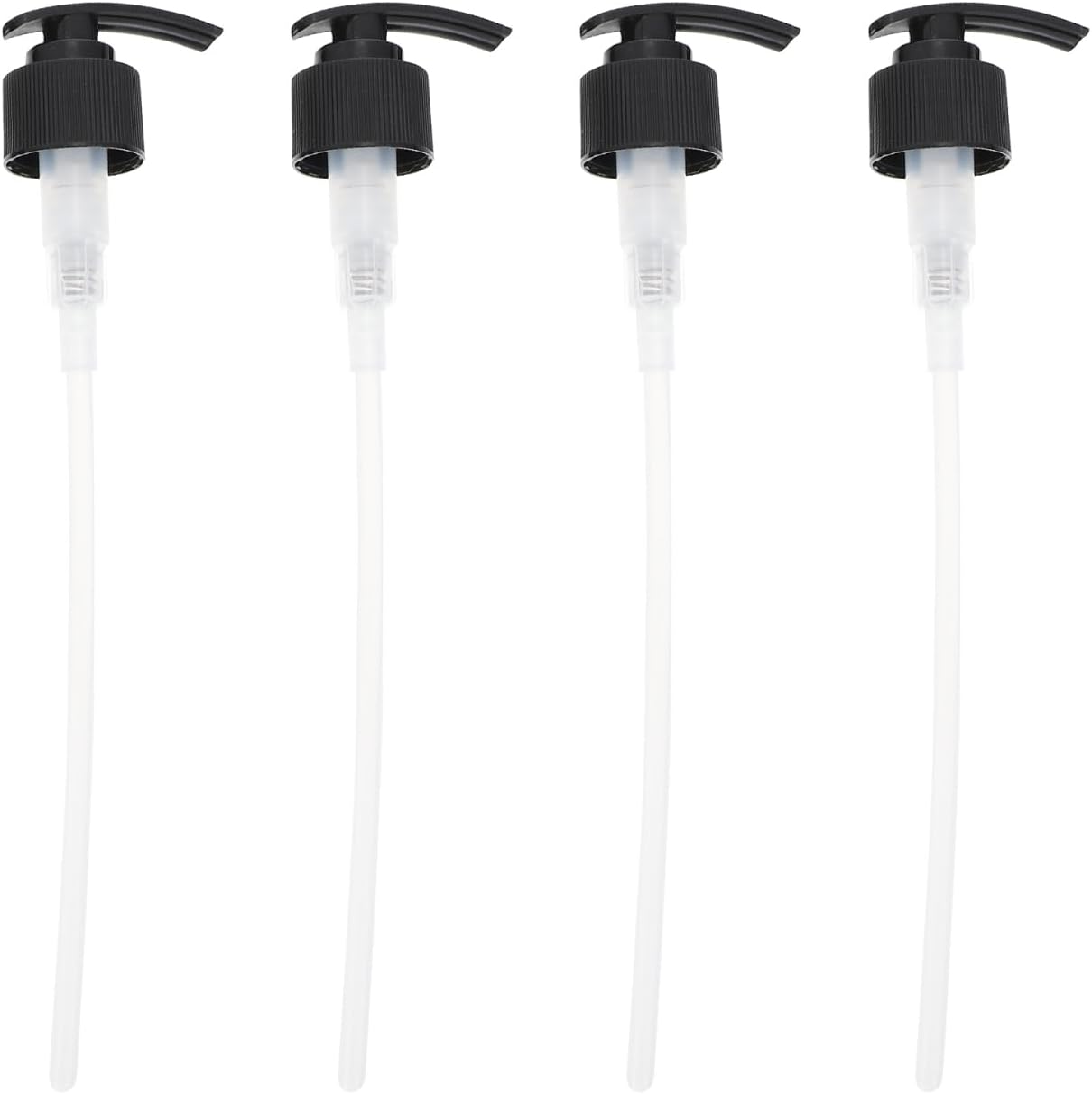 Plastic Press Pump Heads Replacement for Foaming Soap Dispenser 28mm Black 4pcs