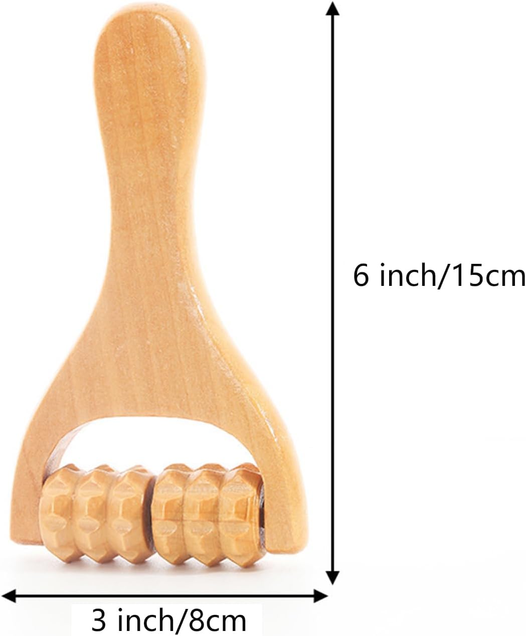 Wood Massage Roller Tools,Body and Face Roller, Handheld Wooden Total Body Massager,Wooden Massager Tool,1 Pieces.