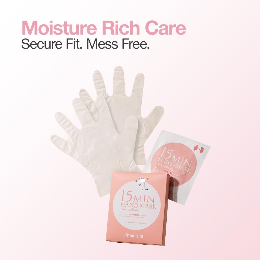 Naisture 15 Min Hand Glove Mask: A Moisturizing Treatment for Dry Hands & Cuticles (5 Ea)