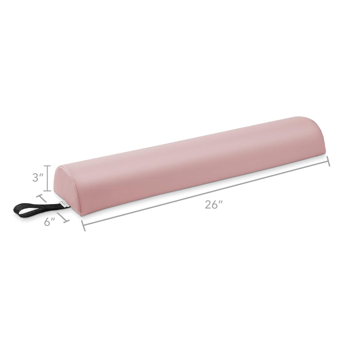 Saloniture Half Round Massage Table Bolster Pillow Pad - 26 x 6 x 3 Inch - Pink