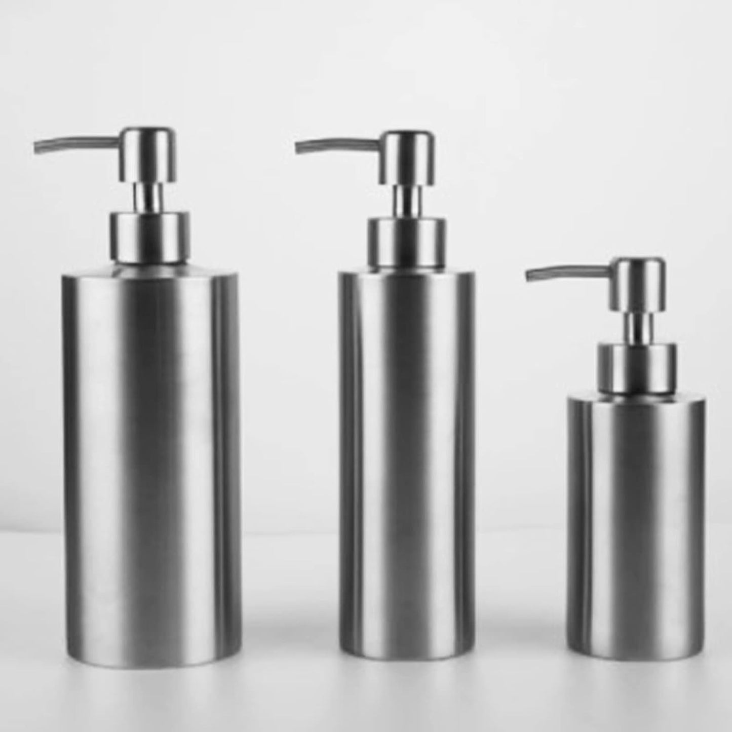 304 Stainless Steel Soap Dispenser Pump Head, Soap Pump Bathroom Screw Lotion Pump Replacement Silver Easy Press Universal Dispenser Pump for Kitchen Bathroom Neck Bottles