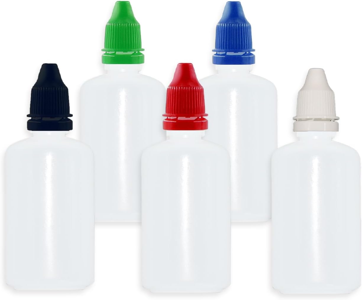 12 Pcs Dropper Bottles, 50ml/1.7 oz Empty Squeezable Small Mouth Dropper Bottle, Liquid Dropper Bottle with Blue Cap