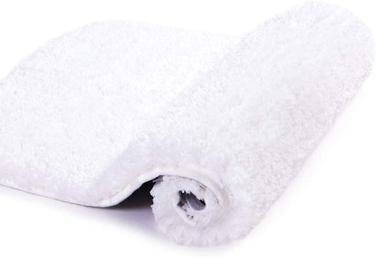 Walensee Bath Rug for Bathroom Non Slip Bathroom Mat (20 x 32, White) Water Absorbent Soft Microfiber Shaggy Bathroom Rug Machine Washable Bath Mat