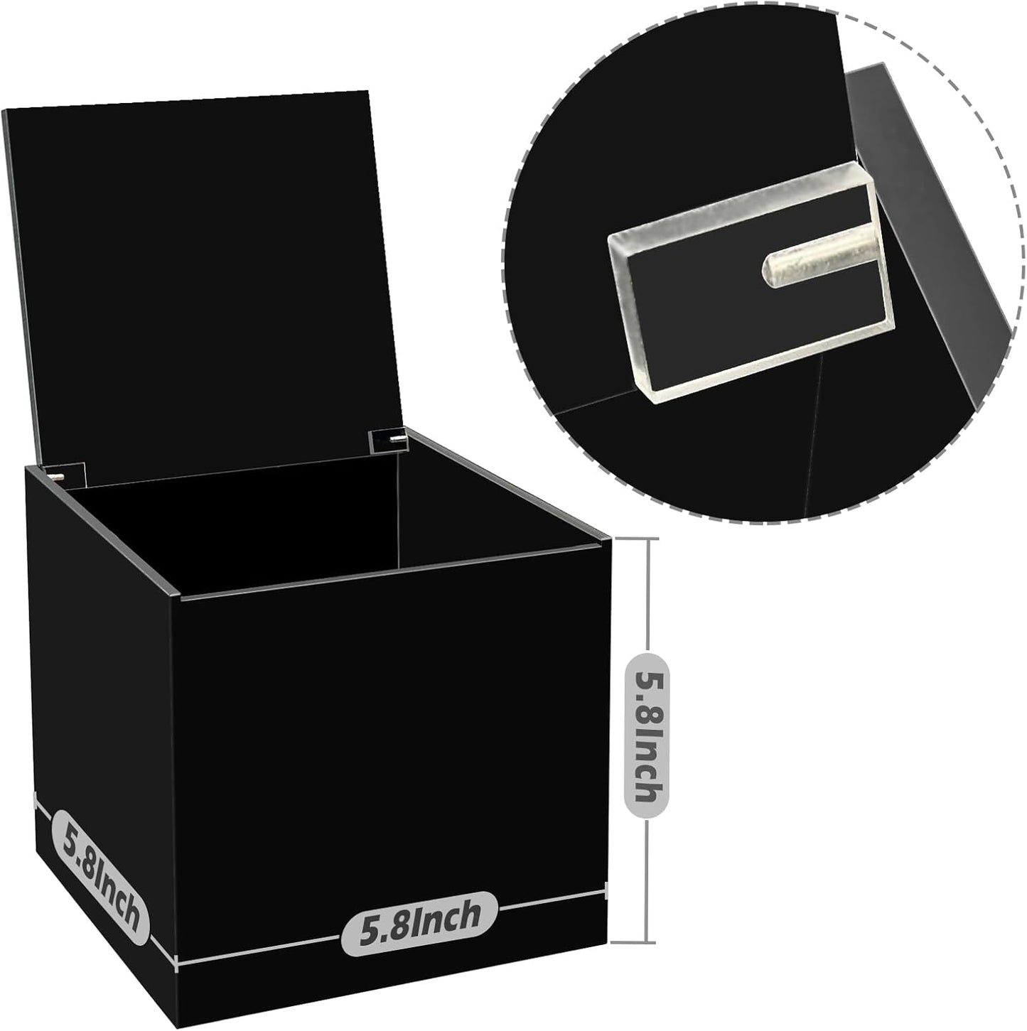 Face Towelettes Disposable Holder, Disposable Face Towel Container Acrylic, Facial Towels Storage Box, Black