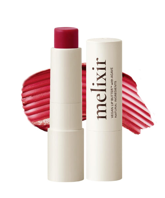 Melixir Vegan Lip Butter (12 Colors), Hydrating Tinted Lip Balm Stick, Bee-Free, Petrolatum-Free, Plant-Based, Moisturizes Dry & Chapped Lips With Shea Butter, Sheer, Natural Finish - #15 Dirty Pink