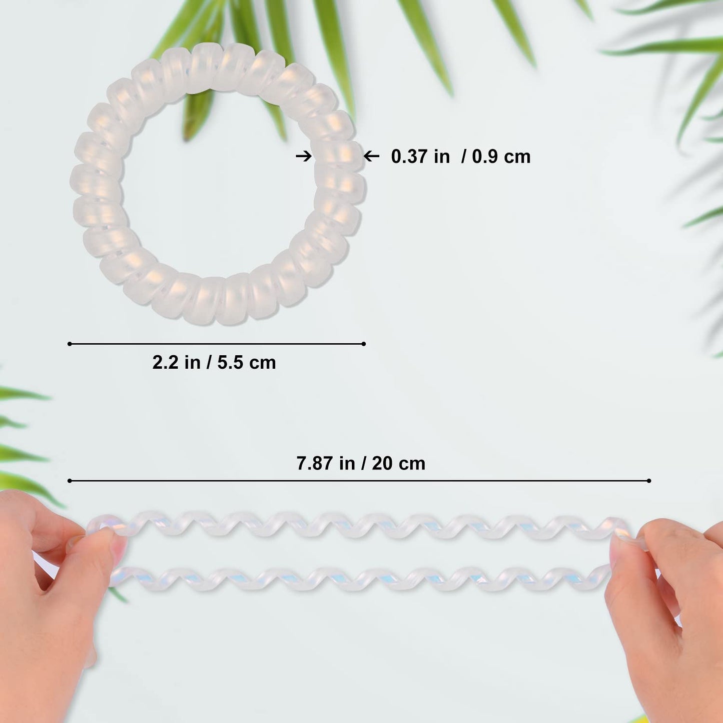 JessLab Spiral Hair Ties for Women, 10-Pack Traceless No-Damage Ponytail Holders, Coils Hair Bands for Girls, Assorted Colors