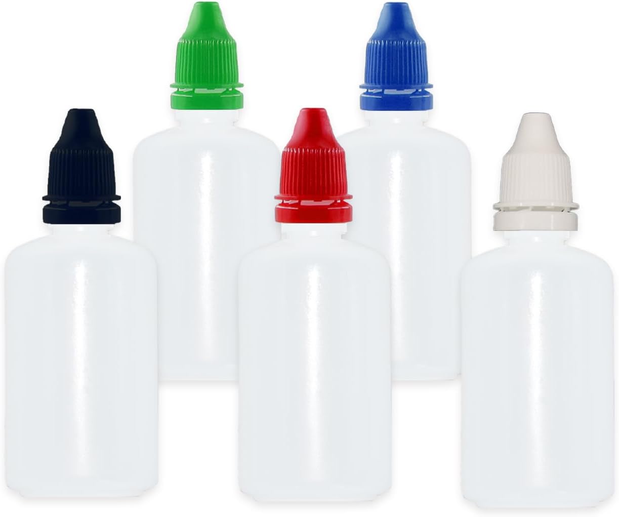12 Pcs Dropper Bottles, 50ml/1.7 oz Empty Squeezable Small Mouth Dropper Bottle, Liquid Dropper Bottle with Red Cap