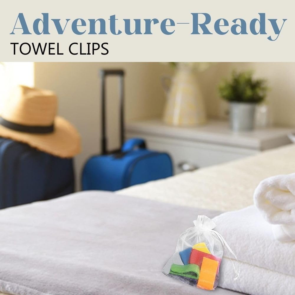 Towel Keep - 6 Piece Towel Tags With Colored Clips