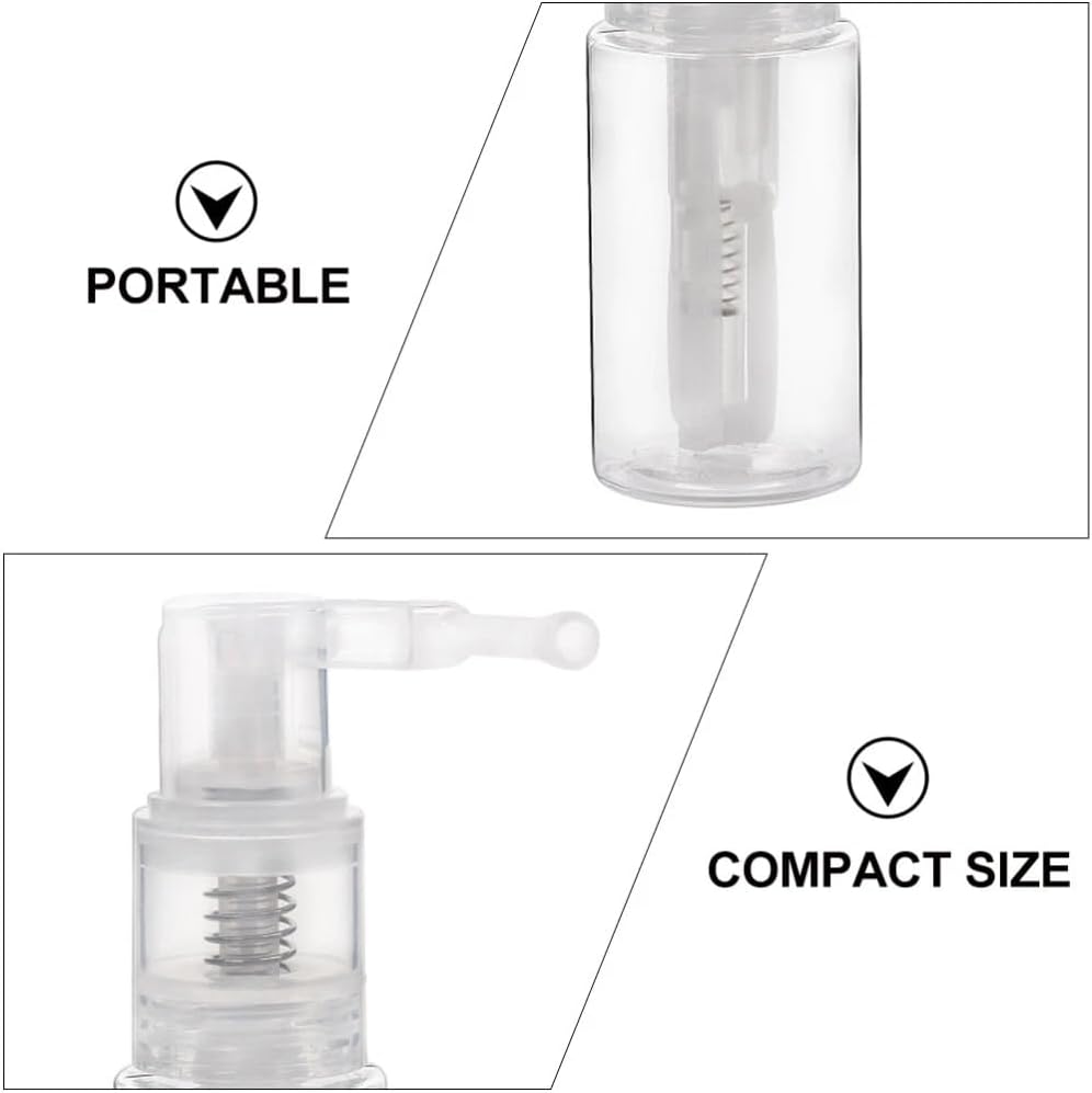 2 Pcs 14ml Transparent Powder Spray Bottle,Refillable Hair Fiber Applicator, Empty Powder Cosmetics Bottles,Glitter Spray Bottle for Craft Scrapbooking Refillable Cosmetic Spray Bottles