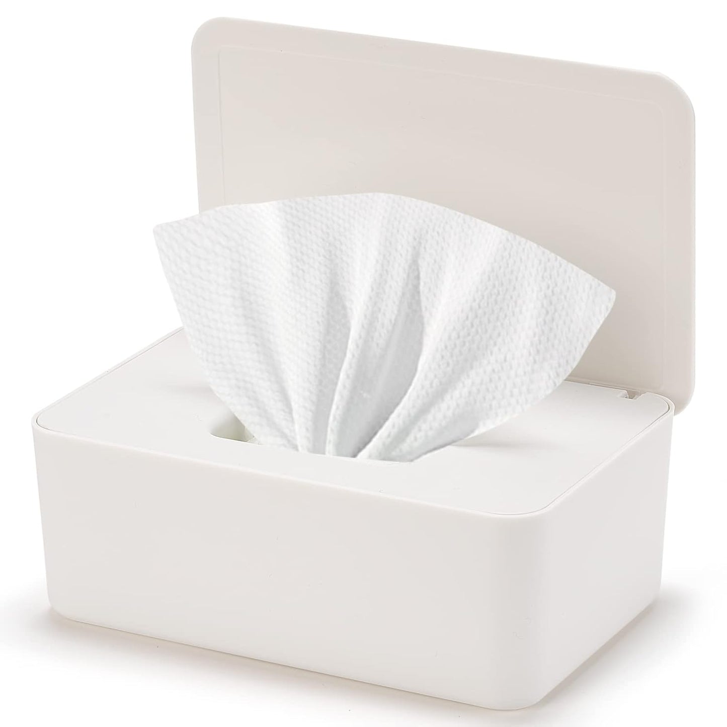 Baby Wipes Dispenser, Wipe Holder for Baby & Adult,Keeps Wet Tissue Fresh, Non-Slip Wipes Case, Flushable Wipe Container with Sealing Design Lid