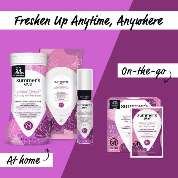 Summer's Eve Cleansing Wash for Sensitive Skin, Island Splash 9 oz (Pack of 12)