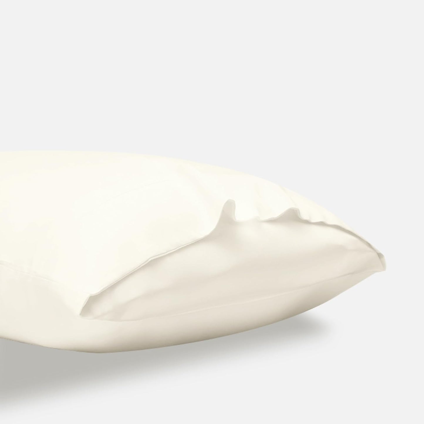 DOZ Pillowcase Set, 100% Viscose derived from Bamboo, Organically Grown, Buttery Soft, Silky, Breathable, Cooling, Oeko-TEX, High GSM, 2-Pack, Envelope Closure (Queen, Ivory)