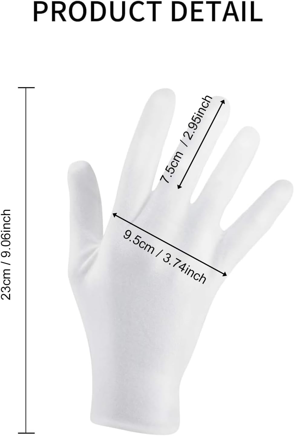 Frienda 300 Pcs Cotton Gloves Bulk Large Size for Men Women Inspection Gloves for Dry Hand Art Handling Coin Jewelry (XL)