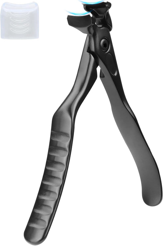 SGNEKOO Long Handle Toenail Clippers for Seniors - Curved Design with Anti-Slip Grip, MIM Technology & Ergonomic Pedicure Tool (No Bending, Easy Trimming for Elderly)
