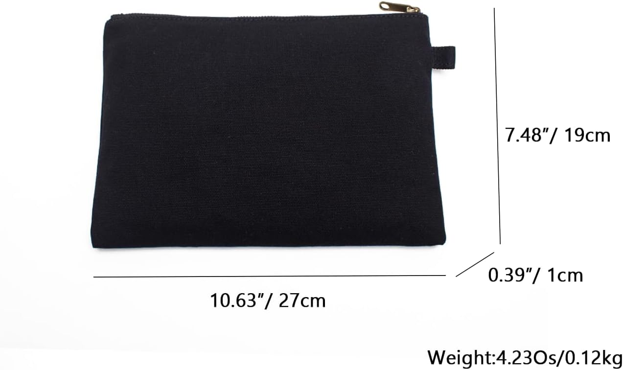 Zipper Pouch Storage Bag Simple and Stylish Women's Cosmetic and Travel Bag (Black-basic-5)