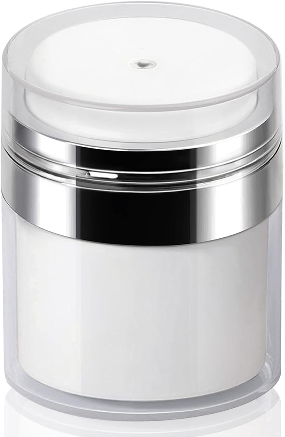 Airless Pump Jar - 1.7 Oz Moisturizer Dispenser Air Pump Containers, Container Vacuum Bottle Dispenser for Skincare Makeup Lotion