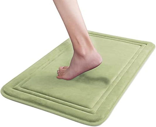 ITSOFT Memory Foam Bath Mat 59X23, Non Slip, Machine Washable, Quick Dry & Absorbent Rugs, Bath Mats for Bathroom Floor, Tub & Shower, Bathroom Rug, Sage Green