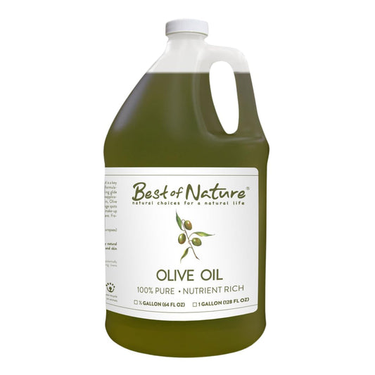 Best of Nature 100% Pure Olive Massage & Body Oil – Cold Pressed, Natural & Unscented Moisturizer for Skin, Hair & Bath, 1 Gallon (128 fl oz)