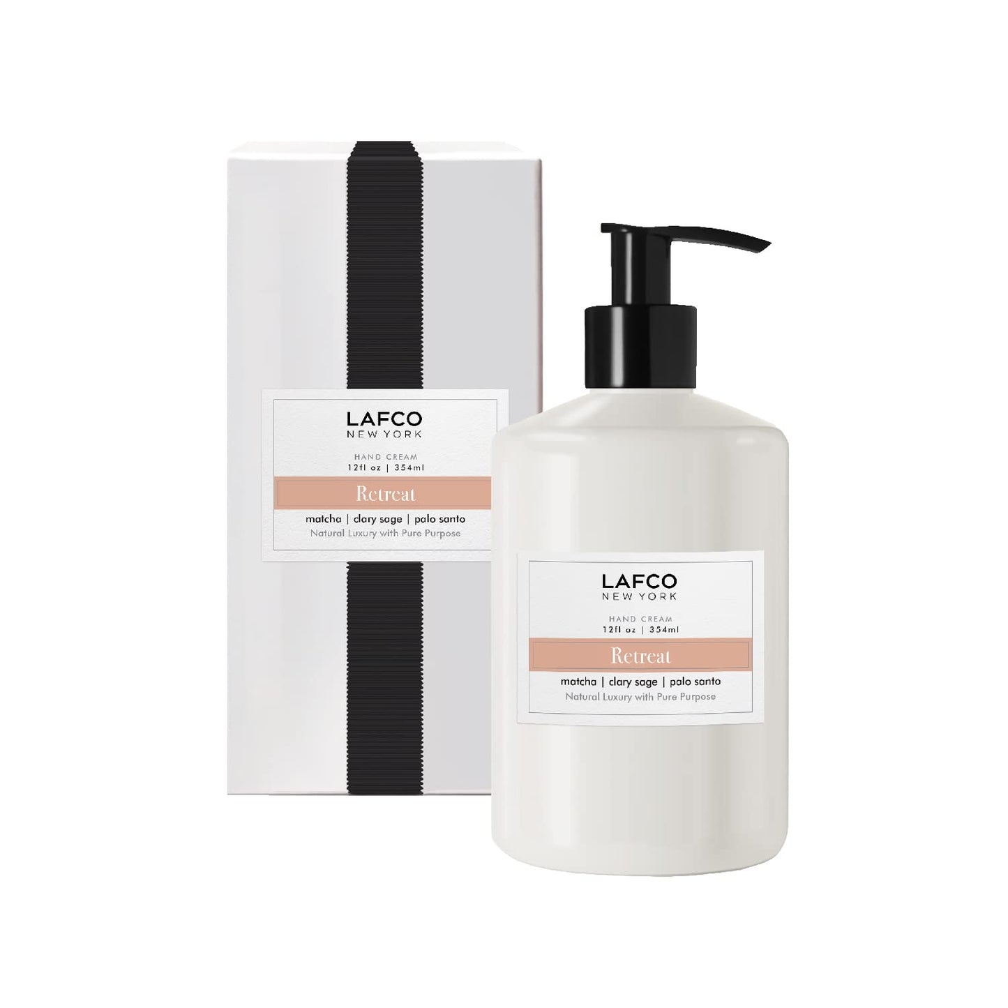 LAFCO New York Hand Cream, Retreat - 12 oz - Restores & Repairs Skin - All Skin Types - Hypoallergenic, Synthetic Free & Cruelty Free - Made in Italy