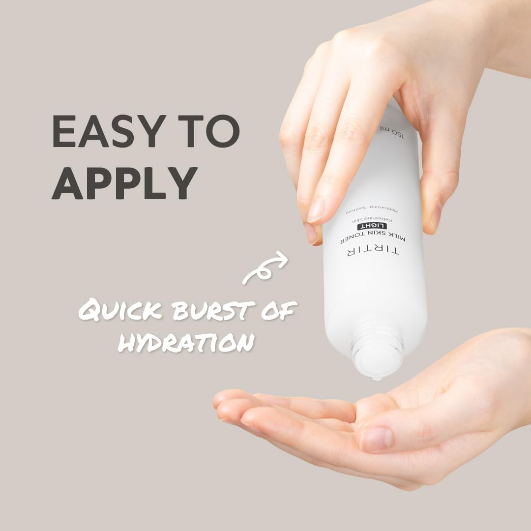 TIRTIR Milk Skin Toner Light | Instant Hydration with 4% Niacinamide, Pore-Tightening, Vegan Toner for Acne-Prone, Sensitive & Oily Skin, Fungal Acne Safe, Panthenol, Allantoin, Vitamin B