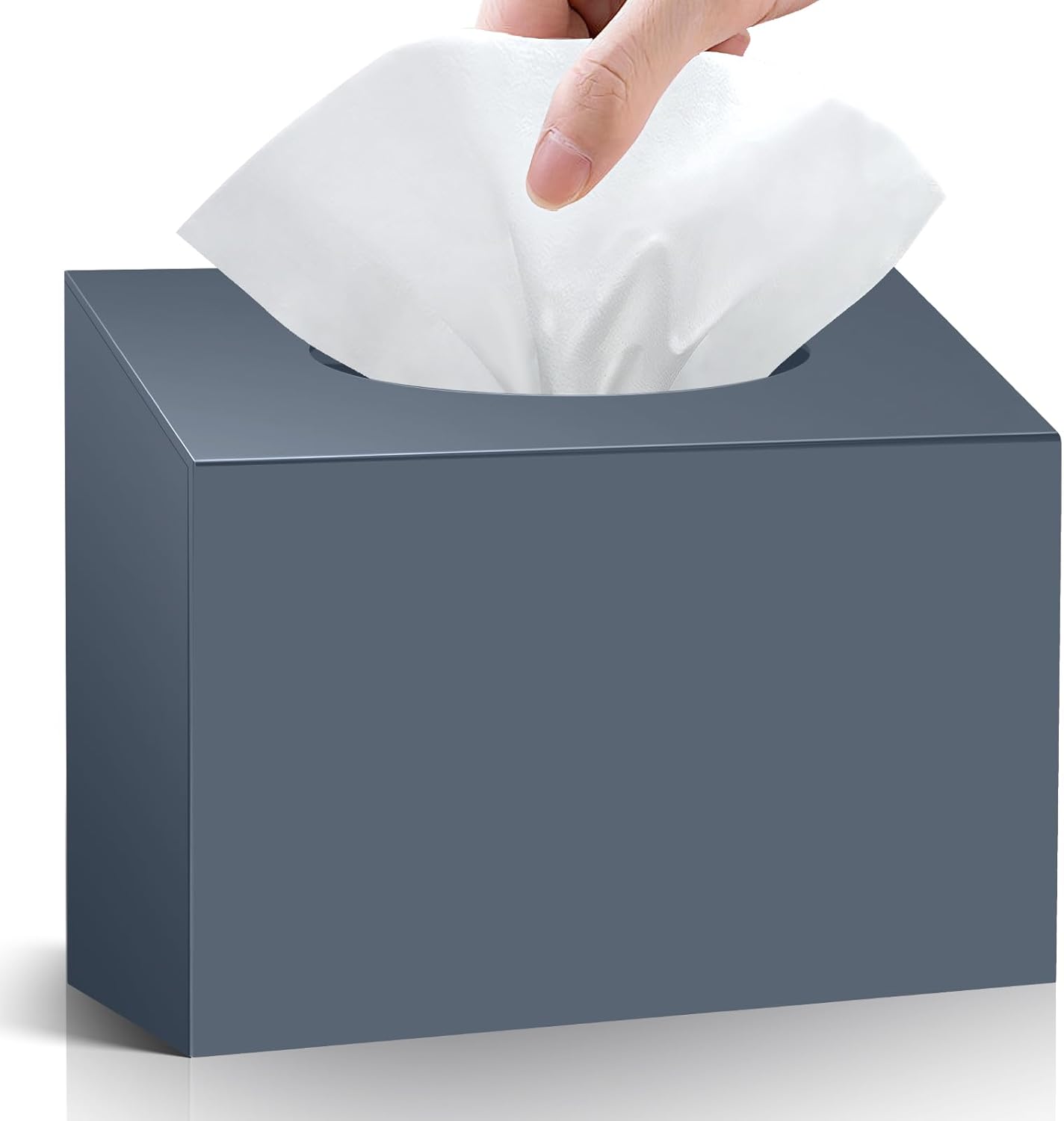 Acrylic Hand Towel Box Cover Compatible with Kleenex Disposable Hand Towels Wall-Mounted Paper Towel Dispenser Suitable for Tabletop, Bathroom, Car, and Office Use(Grey)