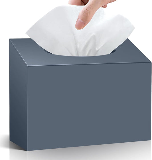 Acrylic Hand Towel Box Cover Compatible with Kleenex Disposable Hand Towels Wall-Mounted Paper Towel Dispenser Suitable for Tabletop, Bathroom, Car, and Office Use(Grey)
