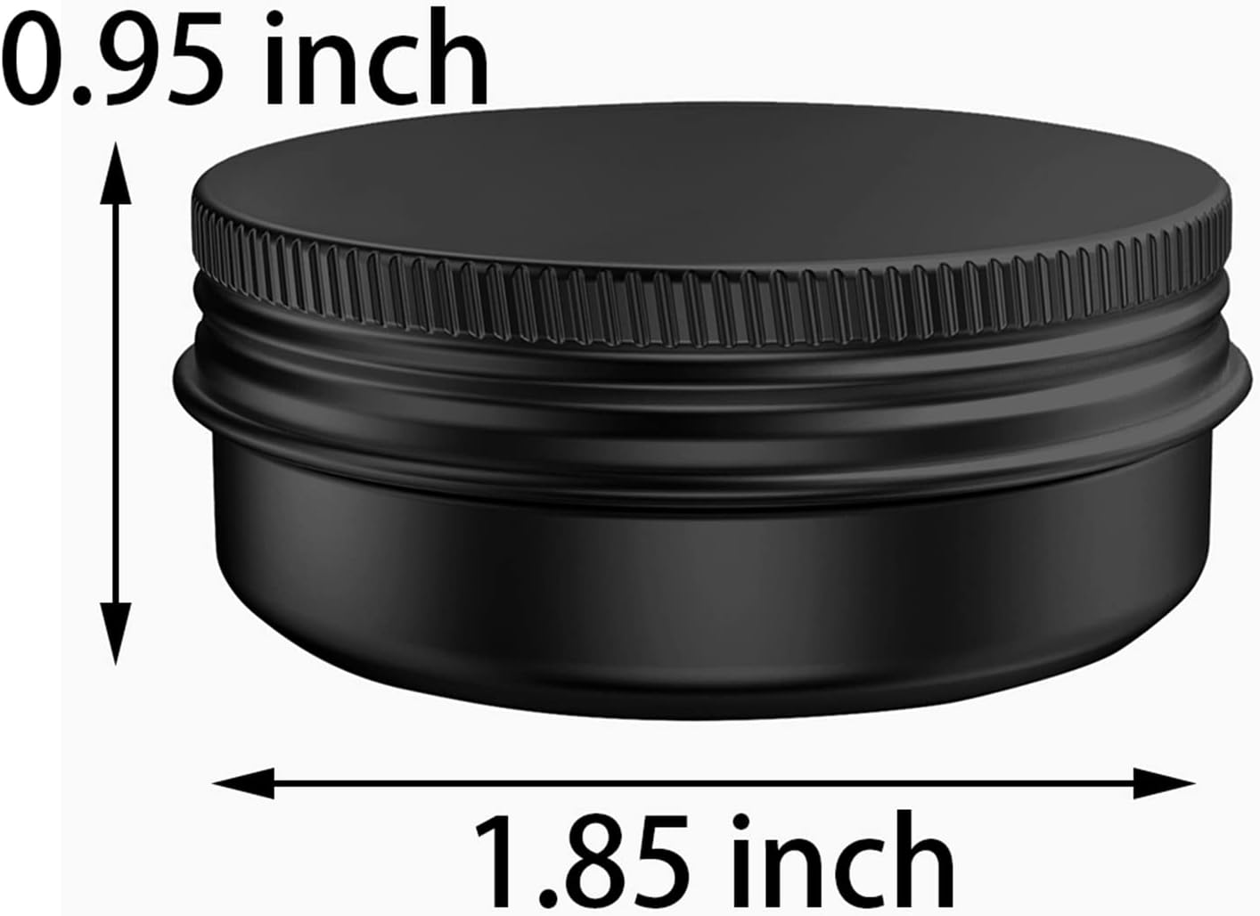 40 Pcs 1 Ounce Aluminum Tin Jars Containers Leak Proof Cosmetic Tin Jars Containers Round Screw Lids for Cosmetic, Salves, Balms, Lip Balm or Others, 30mL Black