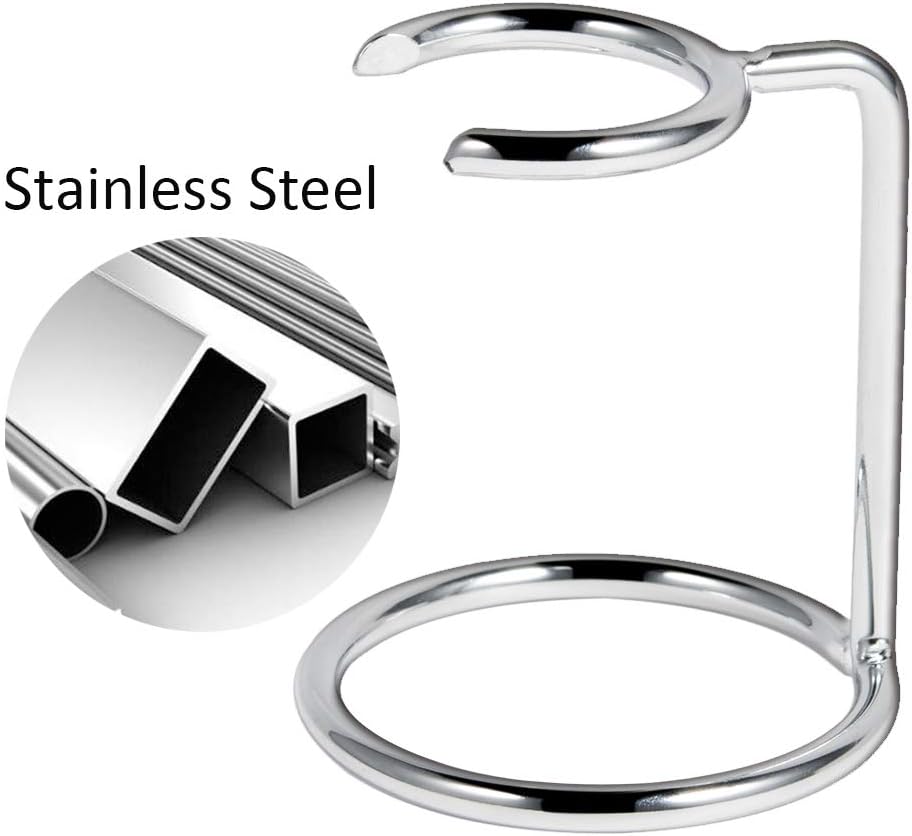 Shave Brush Stand Stainless Steel for Badger Shaving Brushes Holder Height 2.8inch/7cm Space Saver