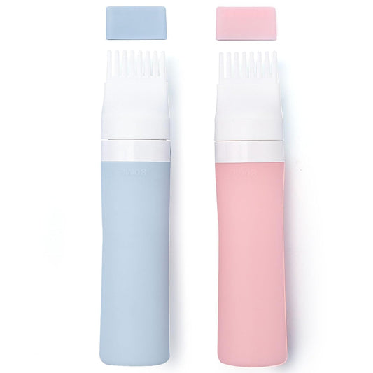 2 Packs Silicone Hair Oil Applicator, 2.7 Ounce Root Comb Applicator Bottle for Hair Dye, Hair Dye Comb Brush, Scalp Oil Applicator Bottle