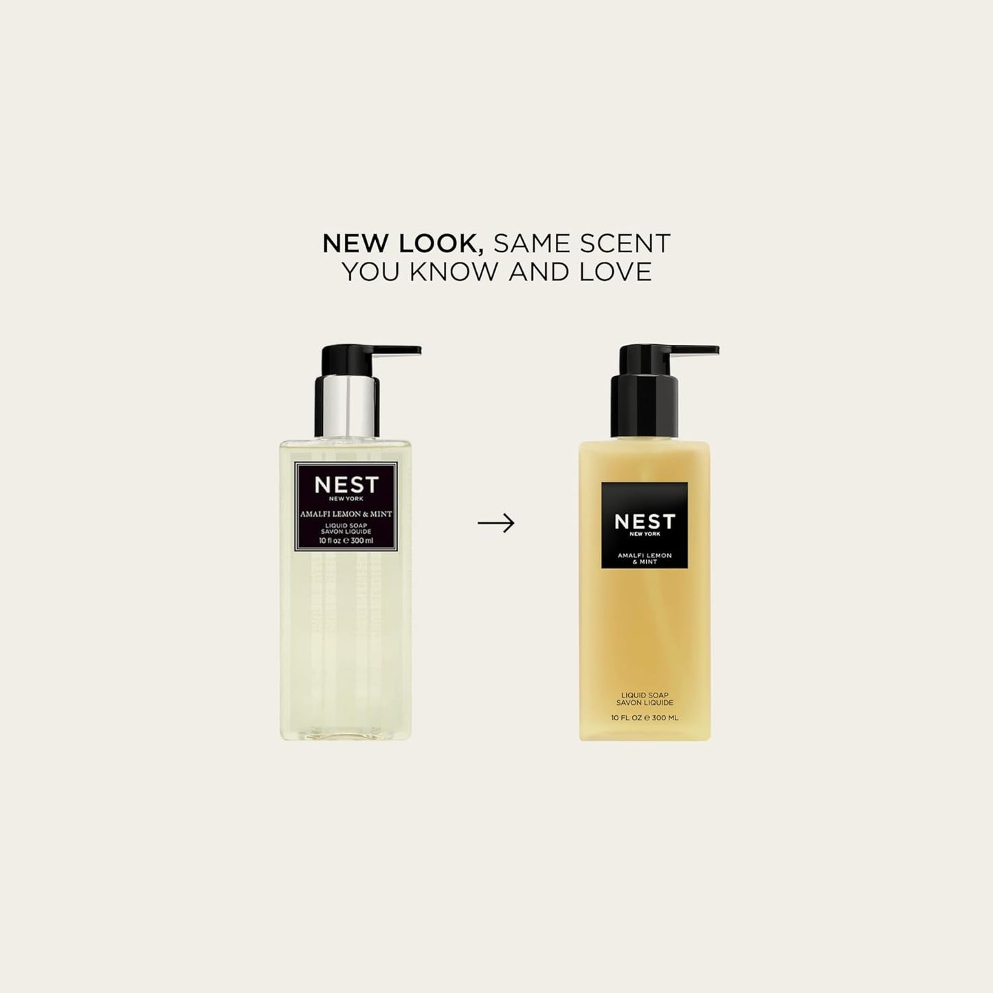 NEST New York Liquid Soap, Amalfi Lemon & Mint - 10 fl oz - Cleanses & Nourishes Skin - Approx. 300 Pumps Per Bottle - Gluten Free & Cruelty Free