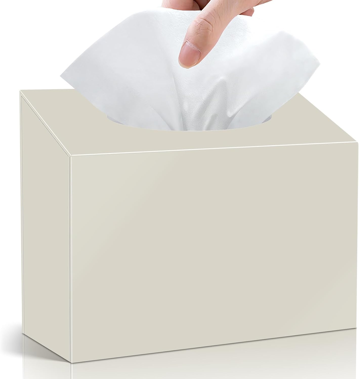 Acrylic Hand Towel Box Cover Compatible with Kleenex Disposable Hand Towels Wall-Mounted Paper Towel Dispenser Suitable for Tabletop, Bathroom, Car, and Office Use (Beige)