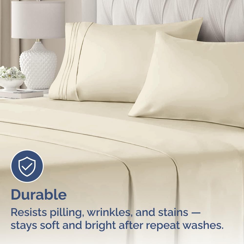 Standard Pillow Cases Set of 2 - Ultra-Soft Hotel Quality Pillowcase Covers - Comfy & Wrinkle Free - Stain and Fade Resistant - Machine Washable Pillow Protectors - 2 Piece Set - Standard Size Wheat