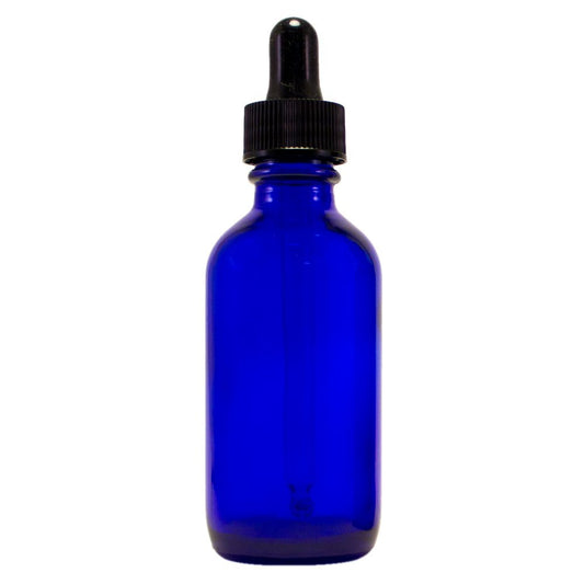 2 fl oz Cobalt Blue Glass Bottle with Glass Dropper - GreenHealth