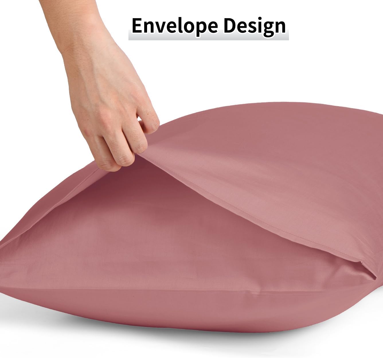 Warmstar Cotton Body Pillow Cover 1 Pack, 600 Thread Count Body Pillow case 20"x54", Long Body Pillow Case Cover Soft Breathable with Envelope Closure,Lotus Pink