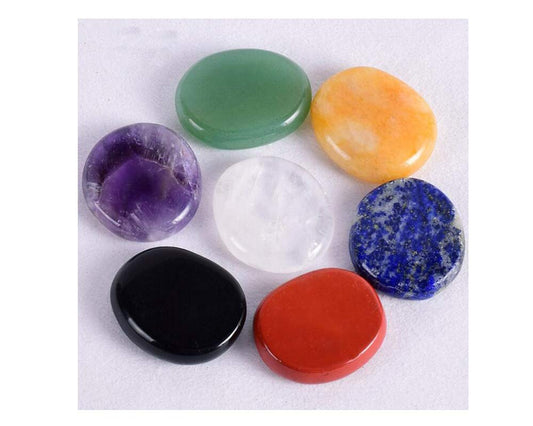 7 Pieces Natural Massage Stones Set for Professional or Home Spa, Smooth and Natural Massage Stones (Mixed Set)