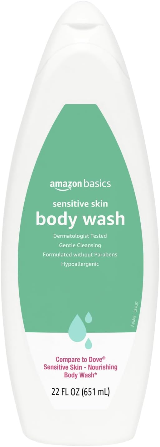Amazon Basics Body Wash for Sensitive Skin, Hypoallergenic 22 fl oz (Pack of 1)