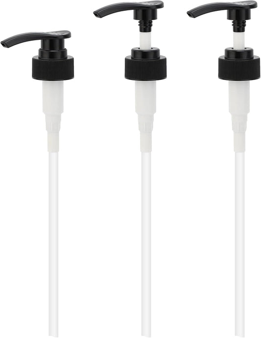 Segbeauty Lotion Dispenser Pump Head, 3 Pack Shower Bottle Pump Replacement, Plastic Tube Pump Top Set Fits Bottle Neck 1.2in Shampoo and Conditioner Dispenser Bathroom Kitchen