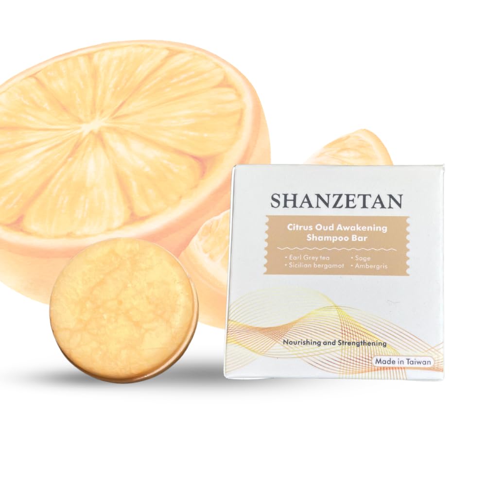 Morning Twilight Shampoo Bar | Caffeine Infused, pH-Balanced, SLS-Free | Citrus Oud Awakening | Sustainable Haircare | 60g