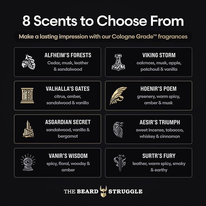 The Beard Struggle - Marksman's Beard Conditioner - Asgardian Secret, Gold Collection - Nourish, Softens, & Strengthens Beard - Radiance Beard Conditioner for Men (8 Fl oz)