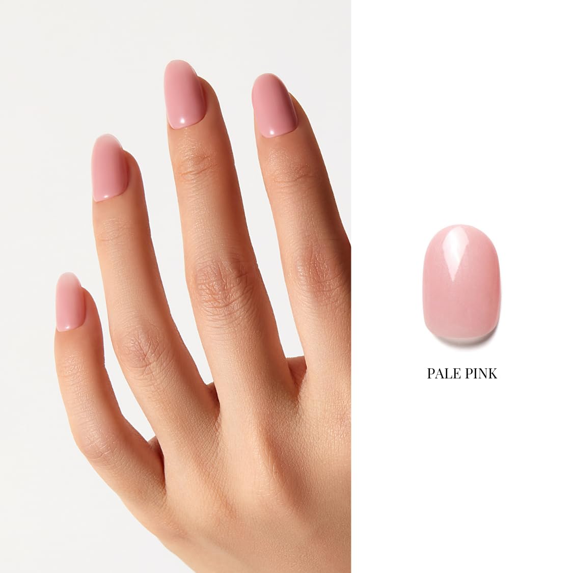 NAILOG One Step Nude Gel Nail Polish 12ml Top Coat Color Gel Base 3-In-1 Formula Soak Off UV Natural Gel Polish for Home DIY & Gifting | Pale Pink